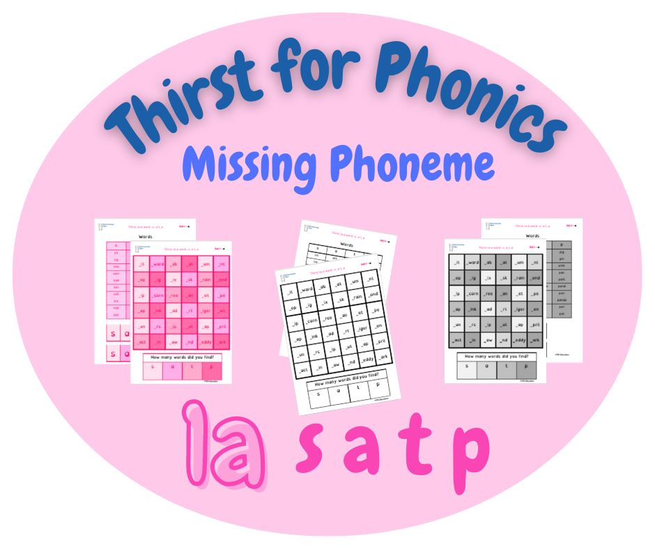 Thirst for Phonics – Missing Phoneme – Set 1- 1a