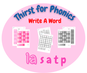 Thirst for Phonics – Write A Word – Set 1, 1a