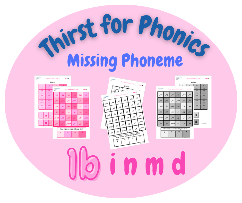 Thirst for Phonics – Missing Phoneme – Set 1, 1b