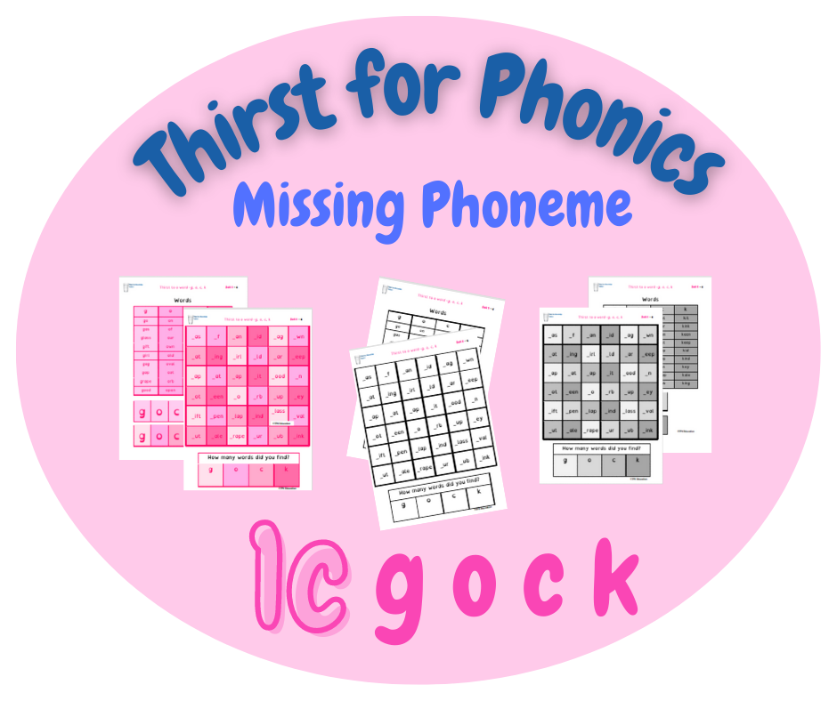 Thirst for Phonics – Missing Phoneme – Set 1, 1c