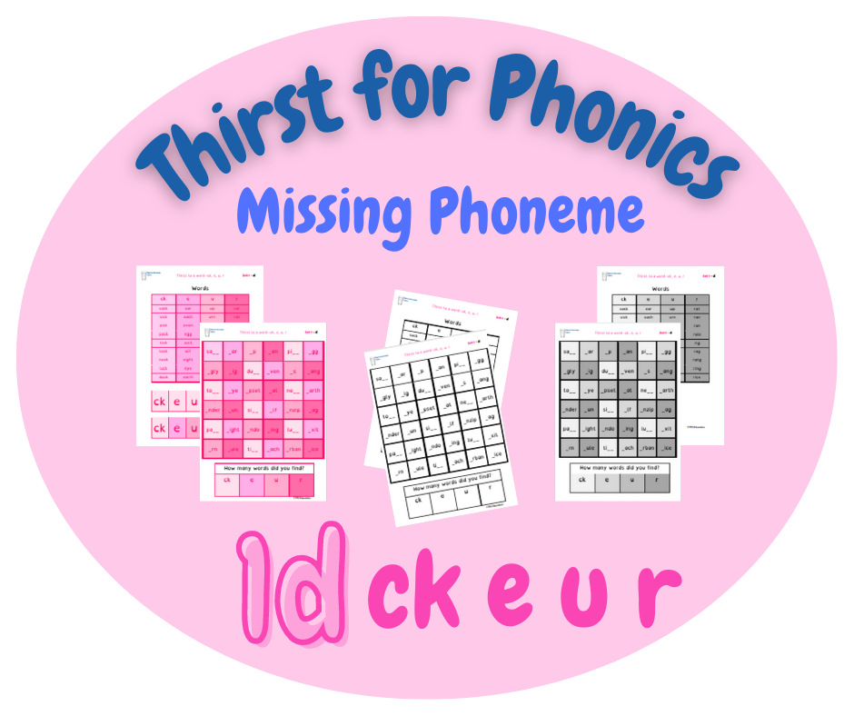 Thirst for Phonics – Missing Phoneme – Set 1, 1d