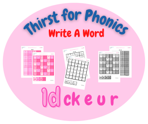 Thirst for Phonics – Write A Word – Set 1, 1d