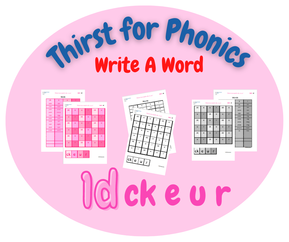 Thirst for Phonics – Write A Word – Set 1, 1d