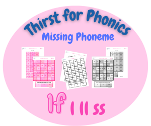 Thirst for Phonics – Missing Phoneme – Set 1, 1f