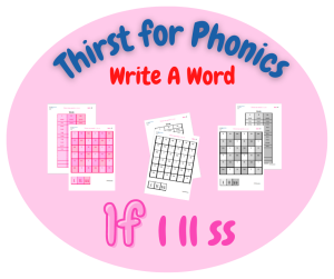 Thirst for Phonics – Write A Word – Set 1, 1f