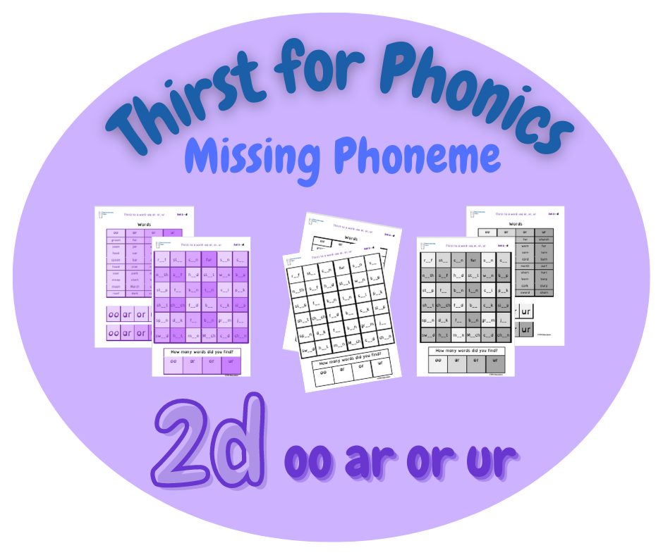Thirst for Phonics – Missing Phoneme – Set 2, 2d