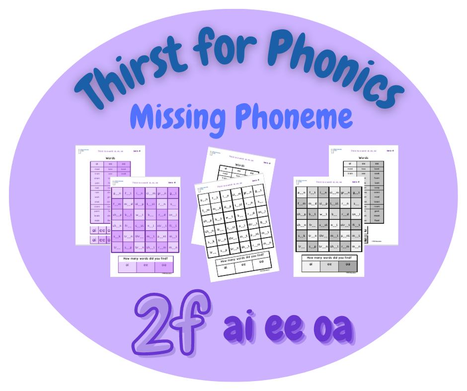 Thirst for Phonics – Missing Phoneme – Set 2, 2f