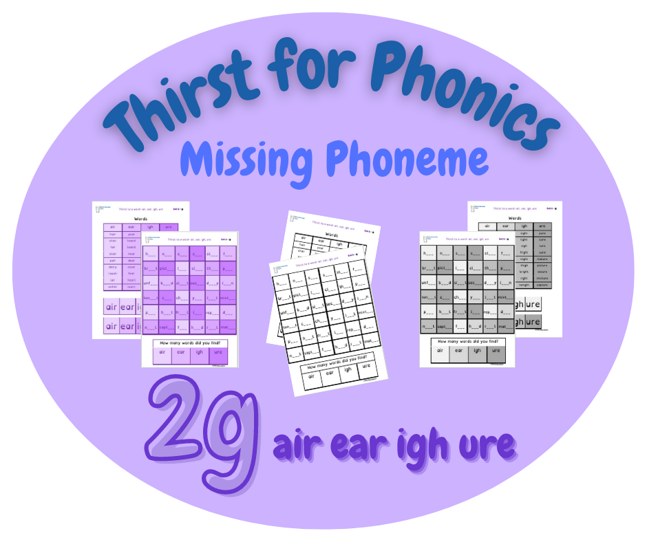 Thirst for Phonics – Missing Phoneme – Set 2, 2g