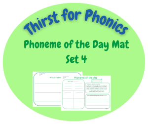 Set 4 Phoneme of the day mat