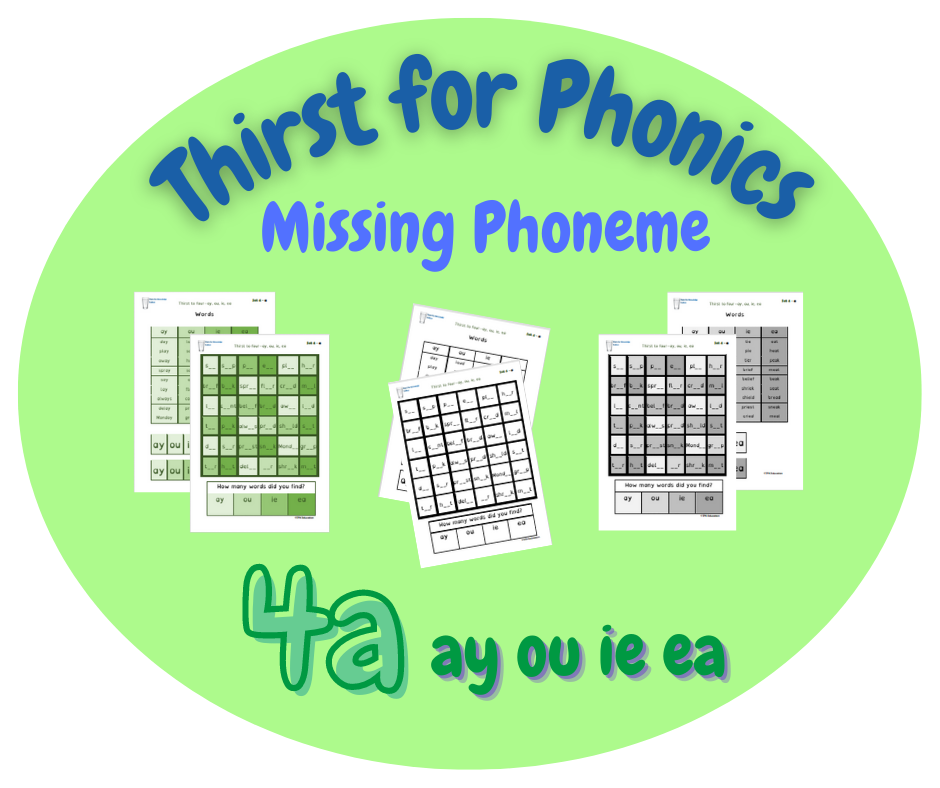 Thirst for Phonics – Missing Phoneme – Set 4, 4a