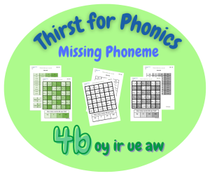 Thirst for Phonics – Missing Phoneme – Set 4, 4b