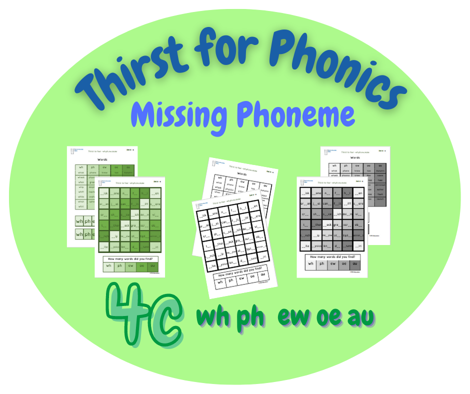 Thirst for Phonics – Missing Phoneme – Set 4, 4c