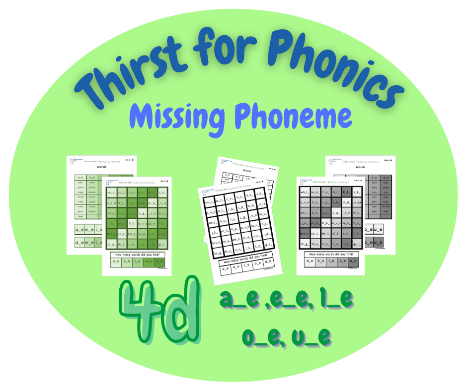 Thirst for Phonics – Missing Phoneme – Set 4, 4d