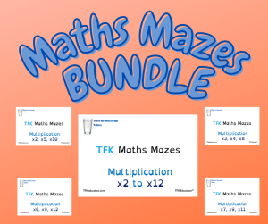 Maths Mazes - Multiplication Bundle x2 to x12