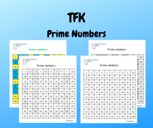 Prime Number Posters A4