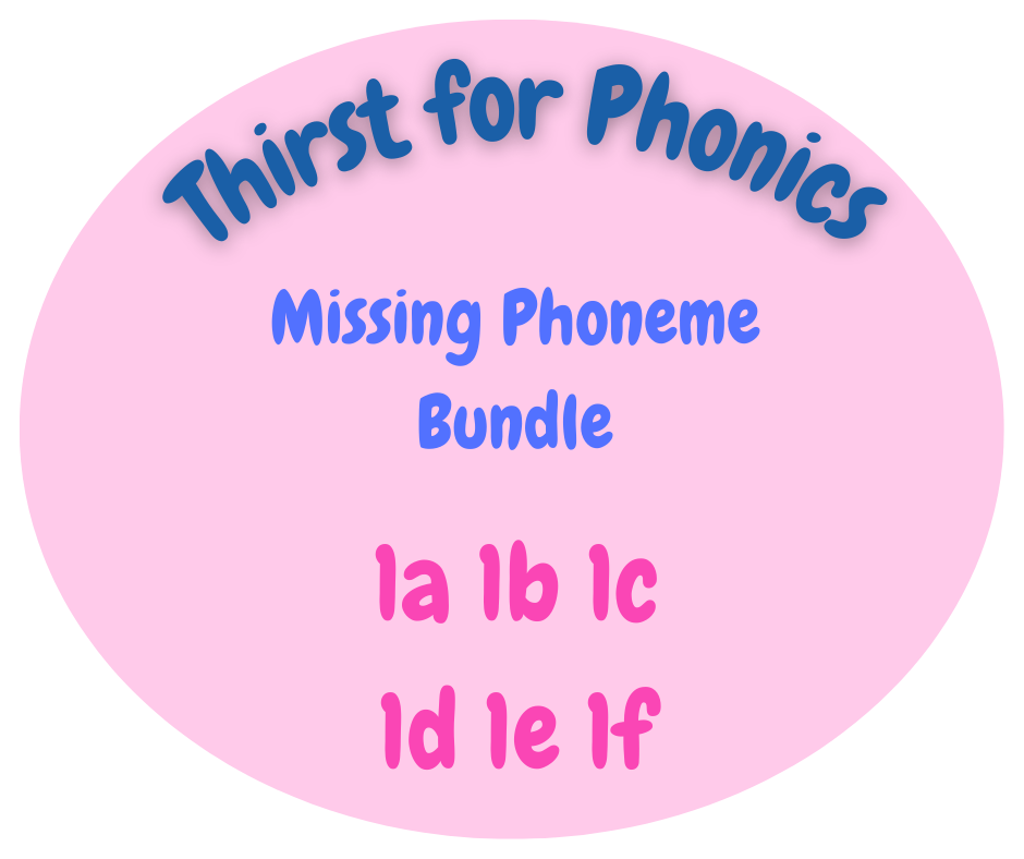 Thirst for Phonics – Missing Phonemes - Set 1 Bundle with FREE Phoneme Of The Day Mat