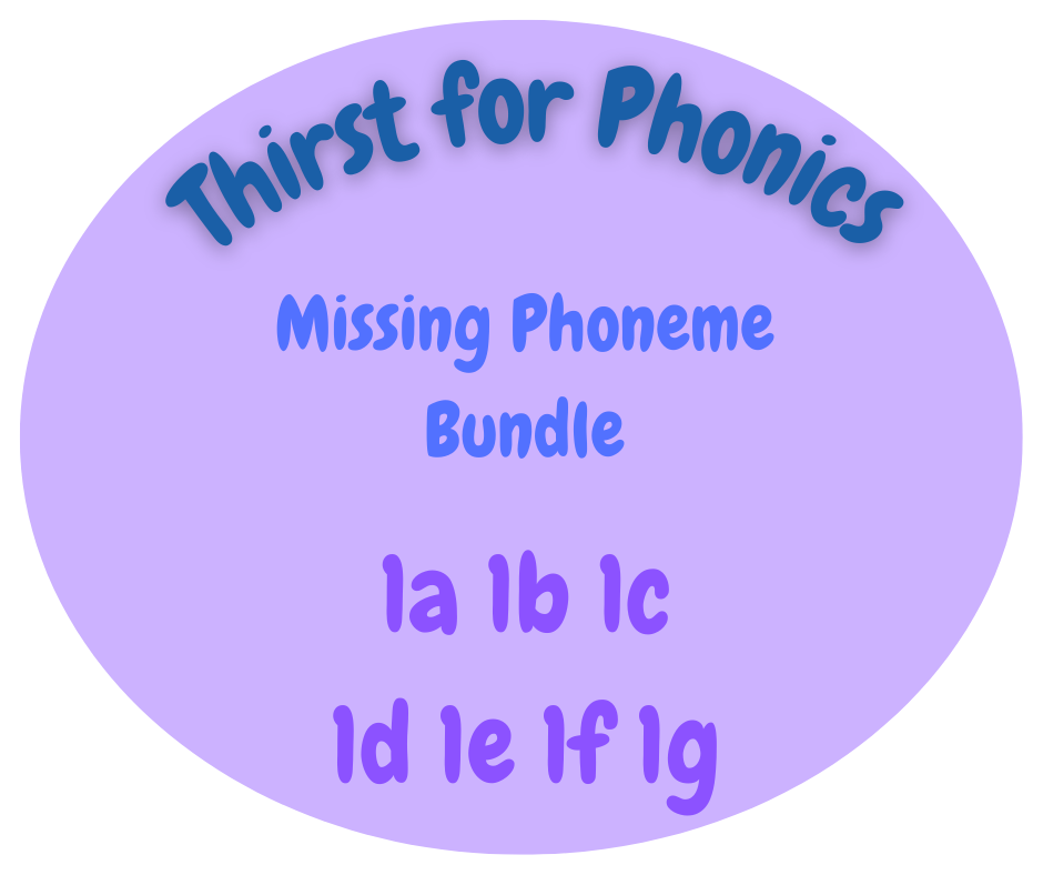 Thirst for Phonics – Missing Phonemes - Set 2 Bundle with FREE Phoneme Of The Day Mat