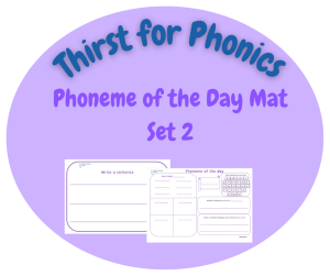 Set 2 Phoneme of the day mat