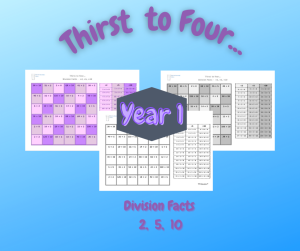 Thirst to four... Division Facts - 2, 5, 10