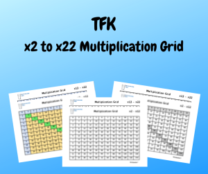 TFK x2 to x22 Multiplication Grid